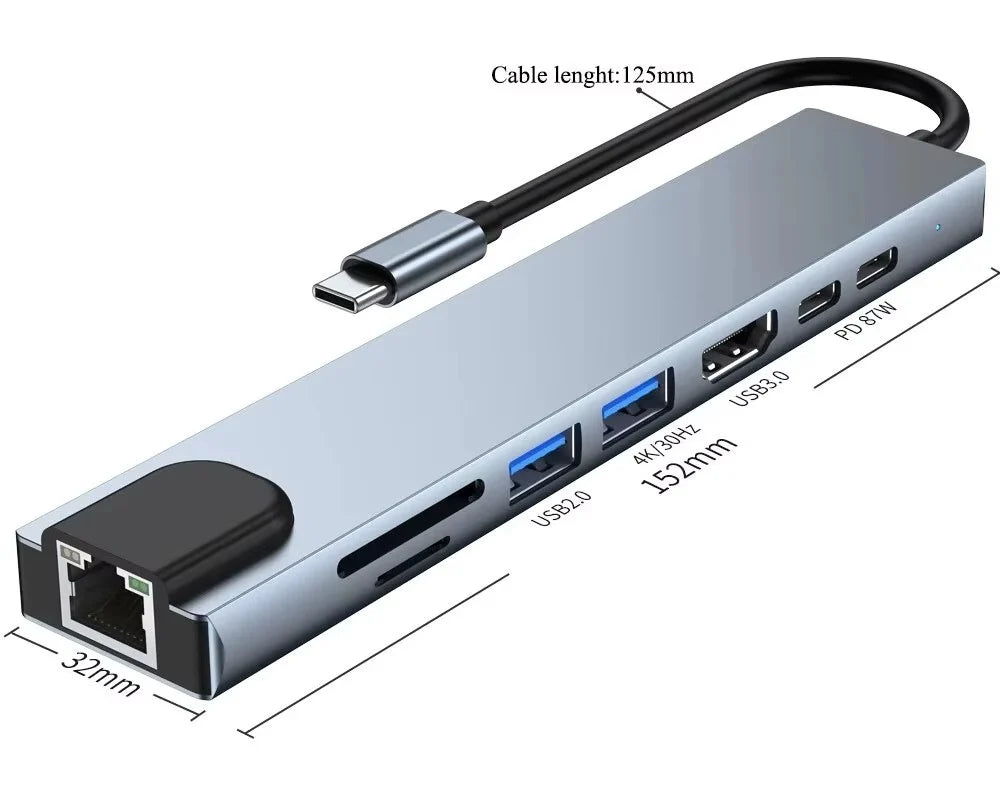 Adaptateur USB-C multiport  8-en-1