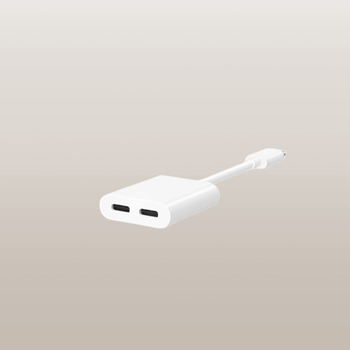 Adaptateur USB C mâle vers double USB-C femelle Audio et charge rapide